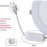 HMINLED LED Recessed Round Light 6000K 6'' 12W with Driver, 10 PACK