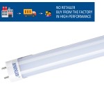 T8 LED Bulbs 4FT, 5000K Daylight, 60W Equivalent, Ballast Bypass, Dual Ended Type B Light Tube, Fluorescent Replacement